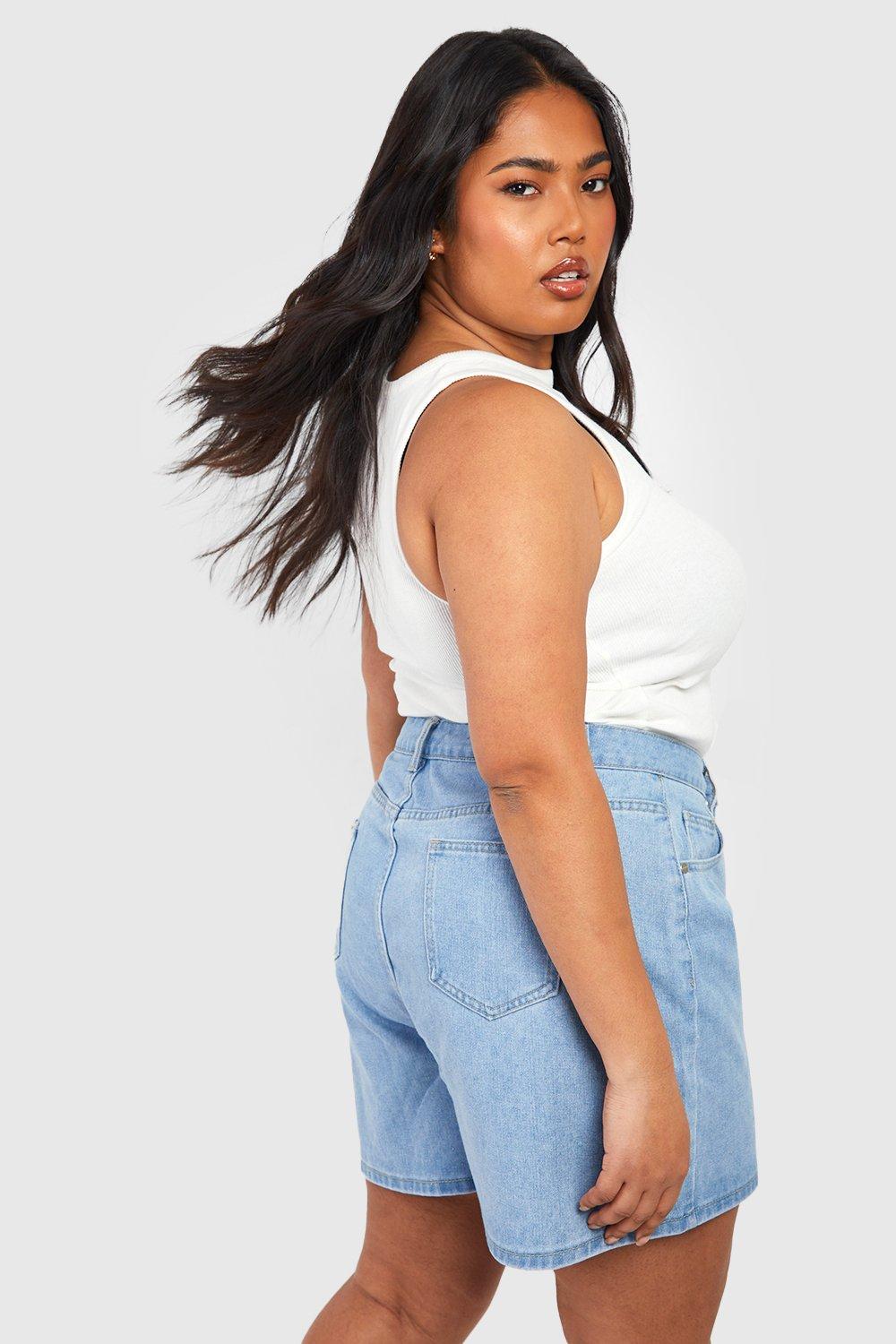 Boohoo shorts hot sale plus size